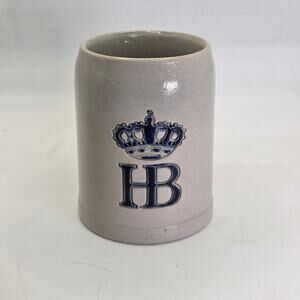 Hofbräuhaus München Beer Mug 0.25L HB Crown Logo Stoneware Germany